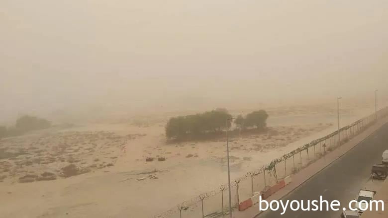 沙尘暴在昨天袭击了迪拜,阿联酋多个地区下雨